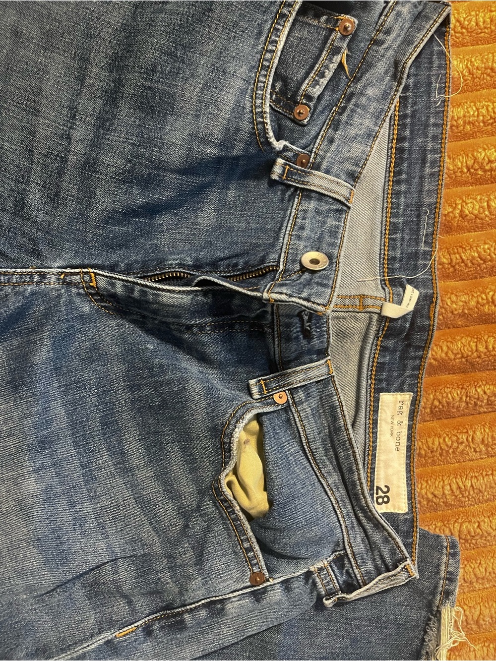 rag & bone Slim Women's Jeans in Medium Blue Denim